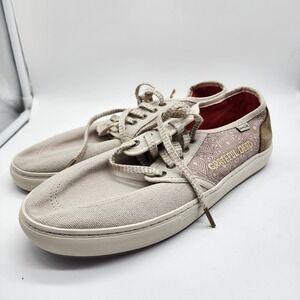 NWT Sanuk Tideline Lace X Grateful Dead Tan Canvas Sneakers Mens 12 1132538